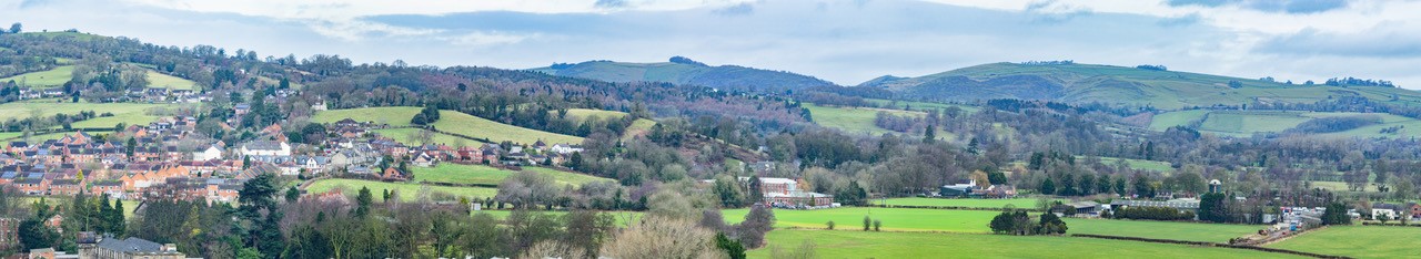 Panoramic view of the Bowmer Bond site surrounded by countryside