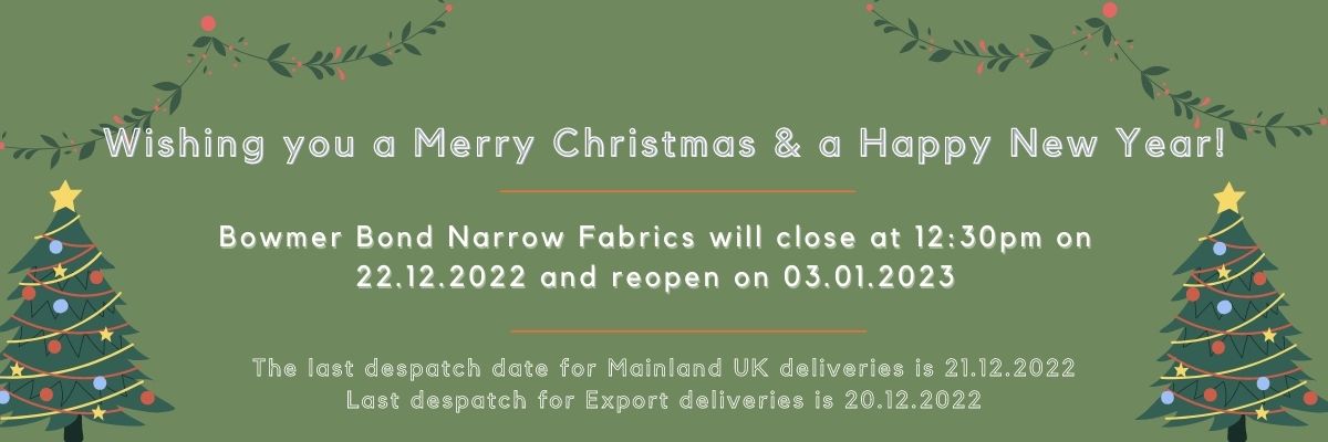 A festive banner Wishing Merry Christmas and Happy New Year - contains closure dates